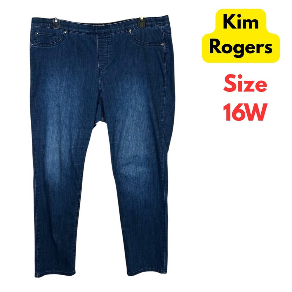 Kim Rogers Pull on Jeggings Jeans Size 16W High Rise Curvy Plus Stretch#156